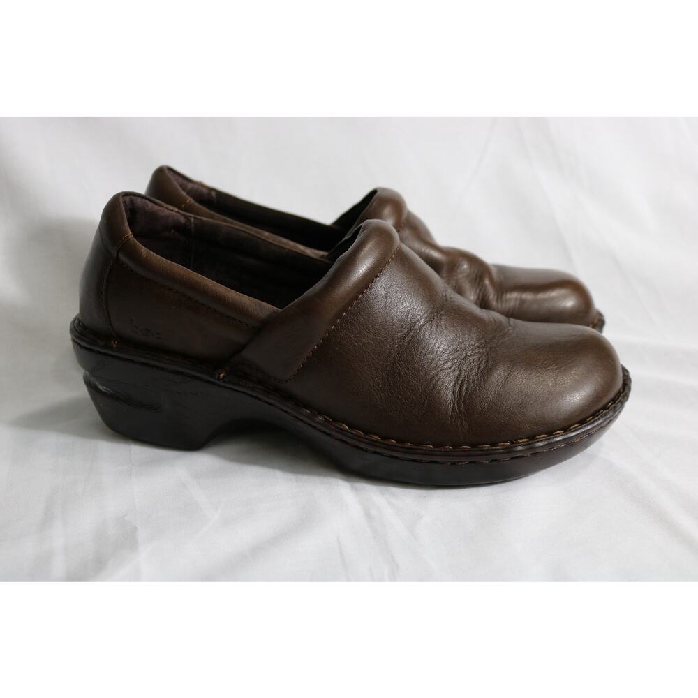 US 9.5M BØC Peggy Clogs Leather Mule Women Slip-on Shoes